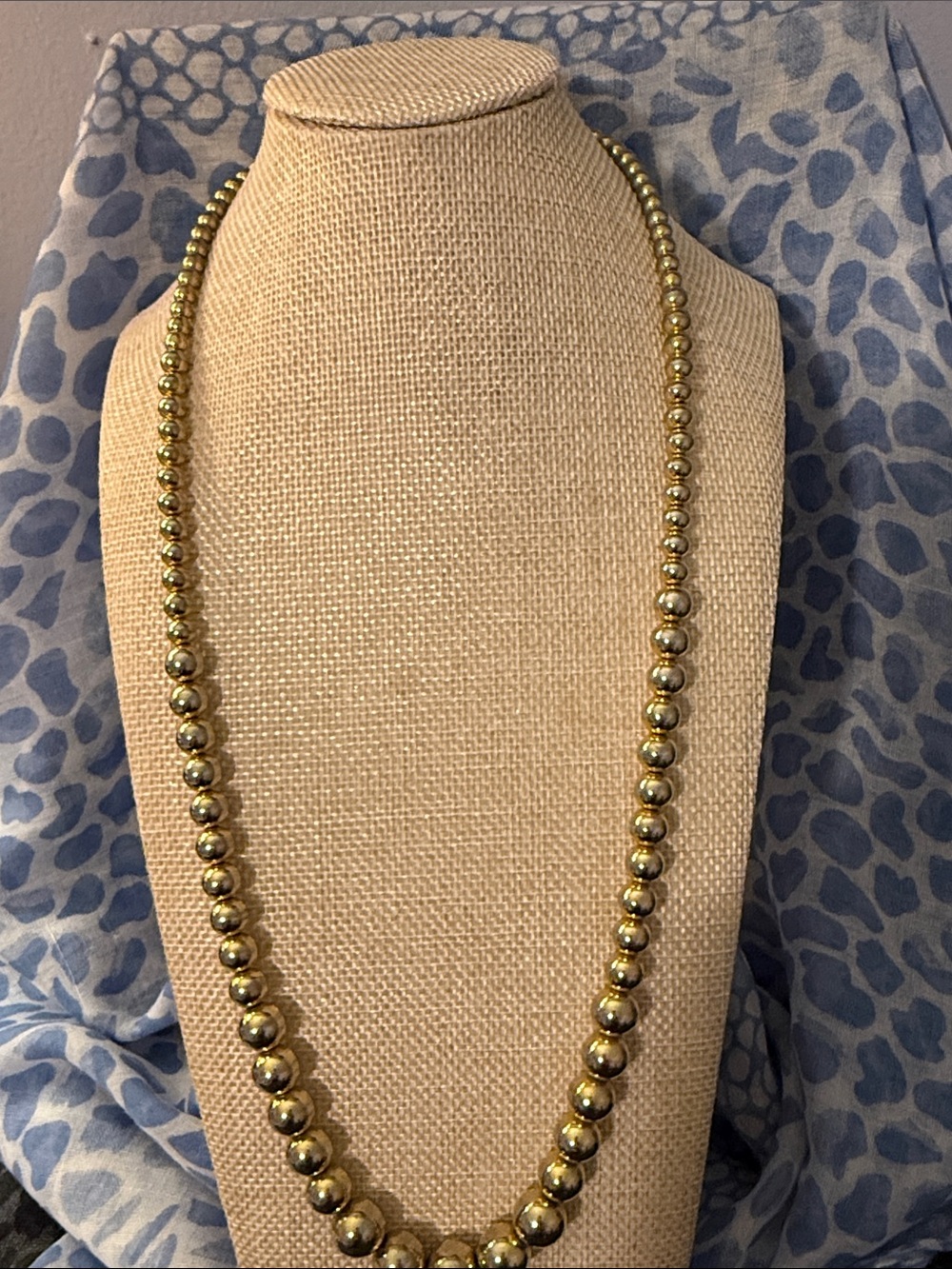 Classic Gold-Tone Beaded Necklace